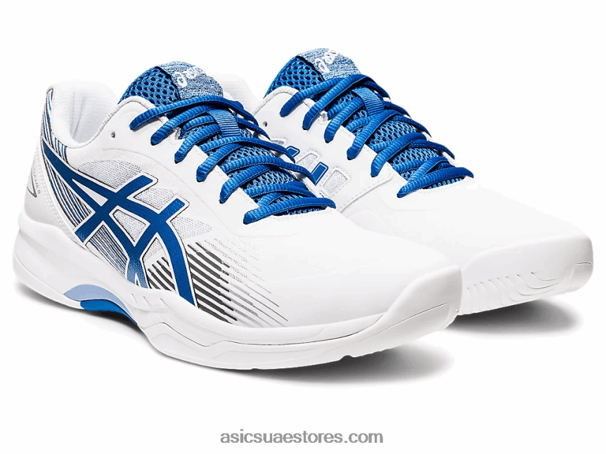 Asics محرك أبيض / بحيرة لعبة جل 8 2N24DJ1289