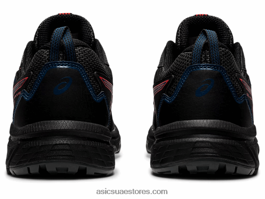 Asics أسود / أحمر ناري جل فينشر 8 2N24DJ1488