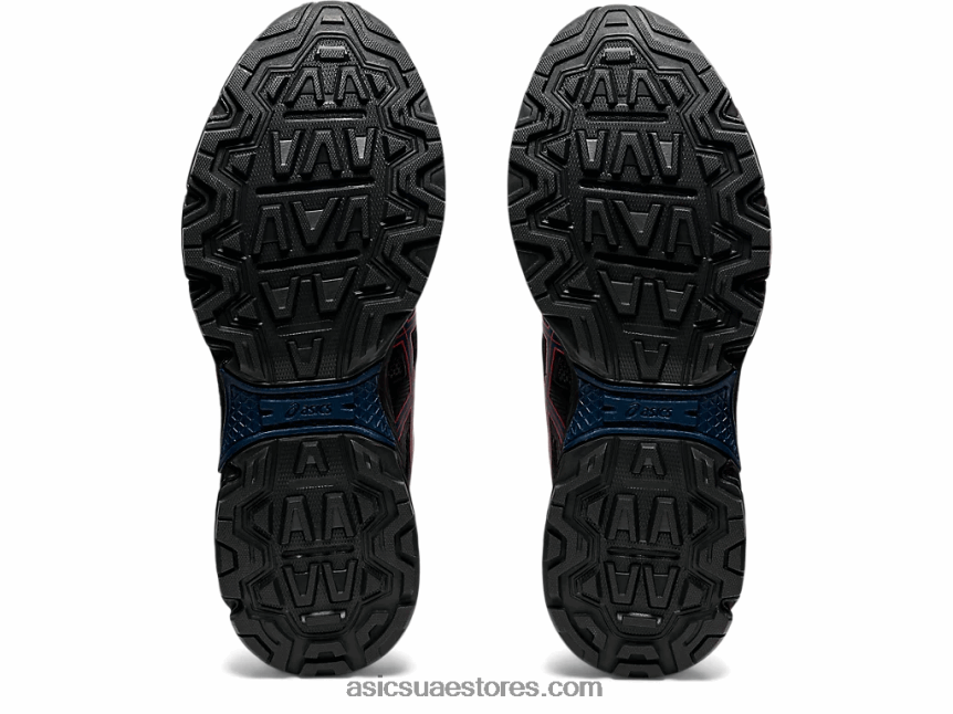Asics أسود / أحمر ناري جل فينشر 8 2N24DJ1488