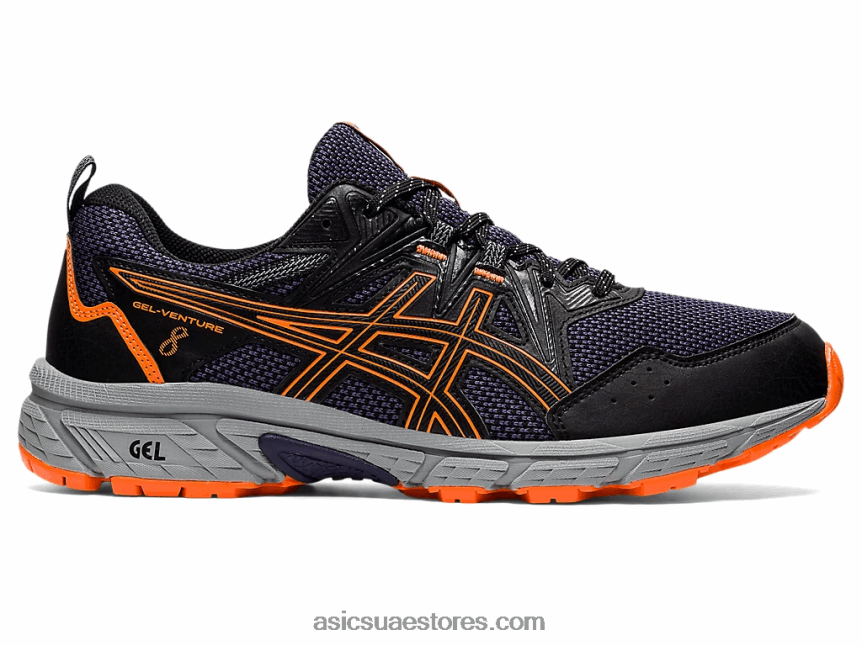 Asics أسود / برتقالي صادم جل فينشر 8 2N24DJ1490