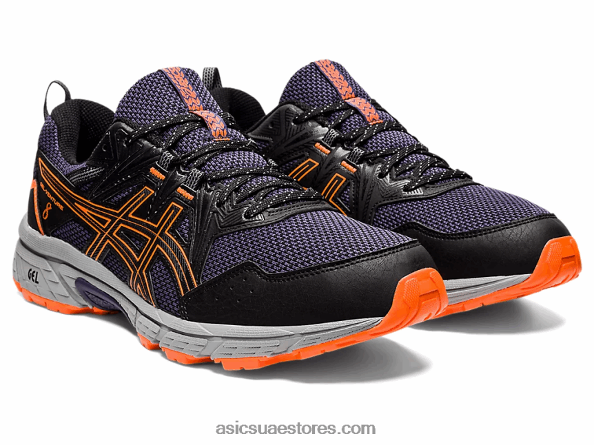 Asics أسود / برتقالي صادم جل فينشر 8 2N24DJ1490