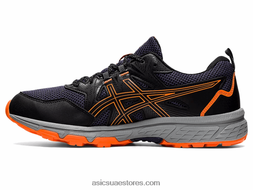 Asics أسود / برتقالي صادم جل فينشر 8 2N24DJ1490