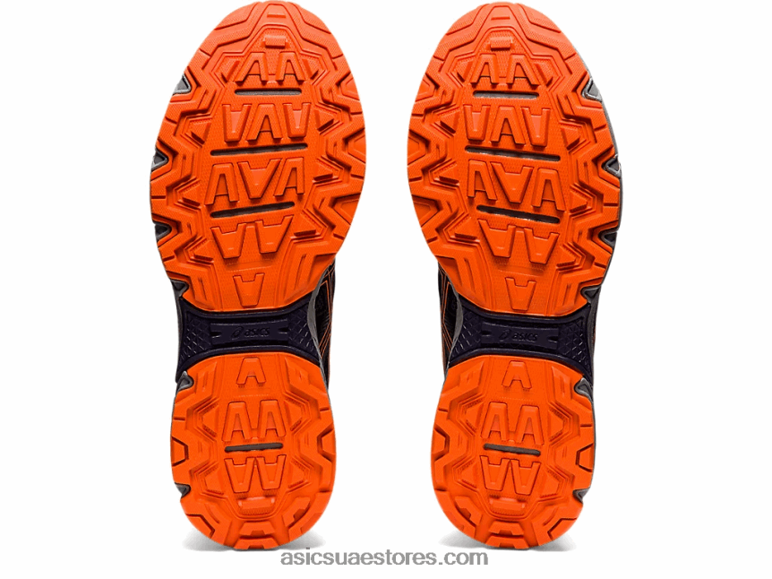 Asics أسود / برتقالي صادم جل فينشر 8 2N24DJ1490