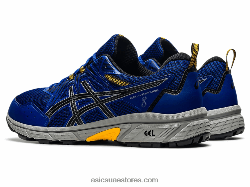 Asics موناكو أزرق / أسود جل فينشر 8 عريض للغاية 2N24DJ1591