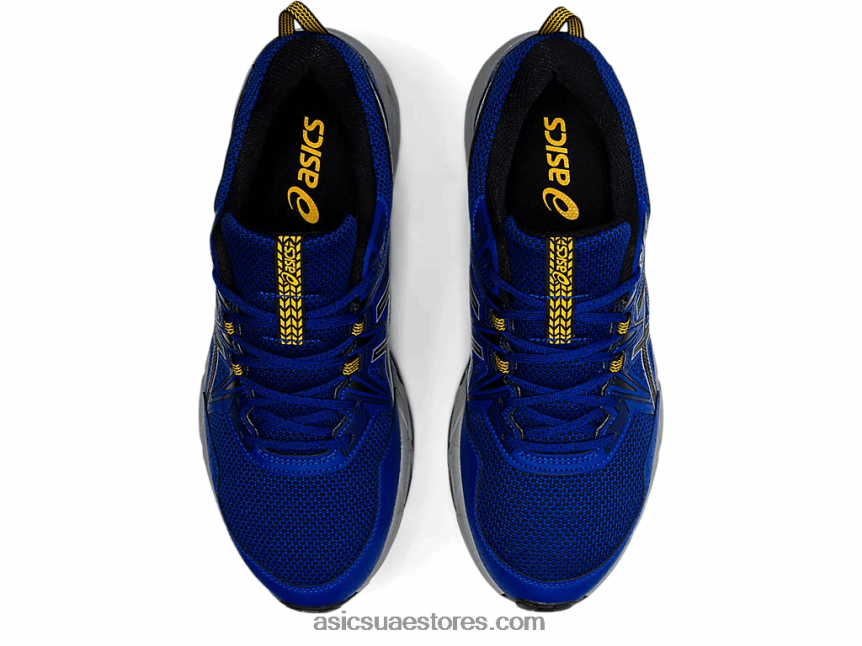 Asics موناكو أزرق / أسود جل فينشر 8 عريض للغاية 2N24DJ1591