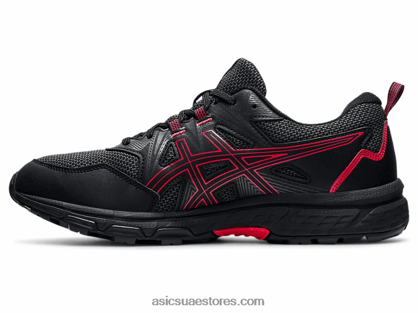 Asics أسود / أحمر كهربائي جل فينشر 8 2N24DJ1621