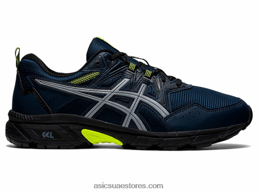 Asics أزرق فرنسي / أصفر أمان جل فينشر 8 مخرز 2N24DJ1628