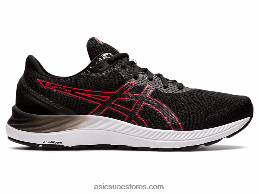 Asics أسود / أحمر كهربائي جل اكسايت 8 2N24DJ1696