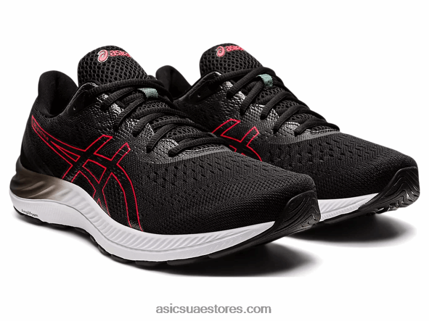 Asics أسود / أحمر كهربائي جل اكسايت 8 2N24DJ1696