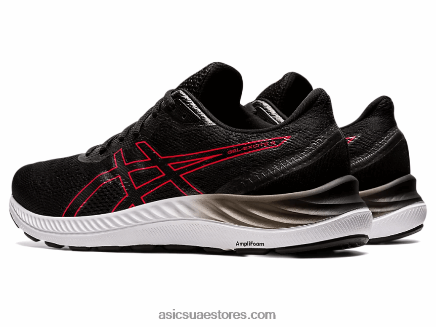 Asics أسود / أحمر كهربائي جل اكسايت 8 2N24DJ1696