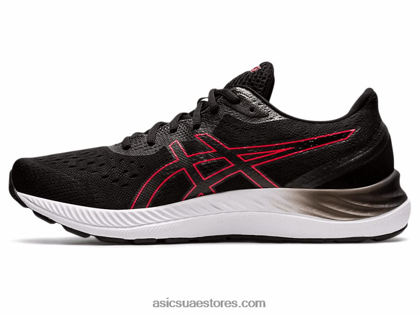 Asics أسود / أحمر كهربائي جل اكسايت 8 2N24DJ1696