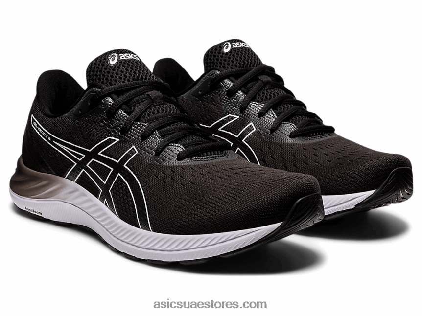 Asics أسود / أبيض جل اكسايت 8 2N24DJ1701