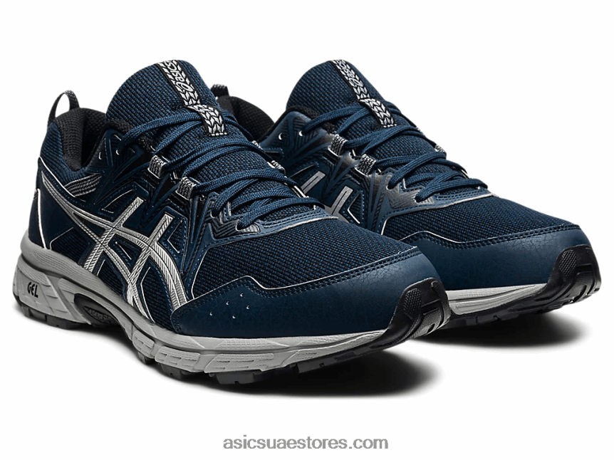 Asics الأزرق الفرنسي / الفضة النقية جل فينشر 8 عريض للغاية 2N24DJ1804