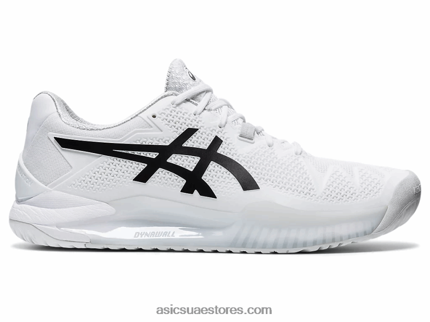 Asics أبيض أسود هلام القرار 8 2N24DJ1842