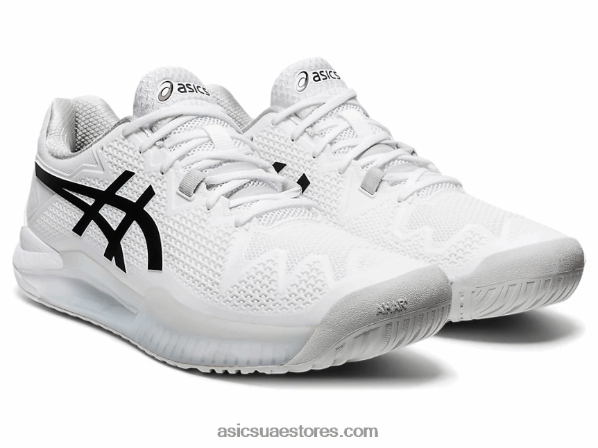 Asics أبيض أسود هلام القرار 8 2N24DJ1842
