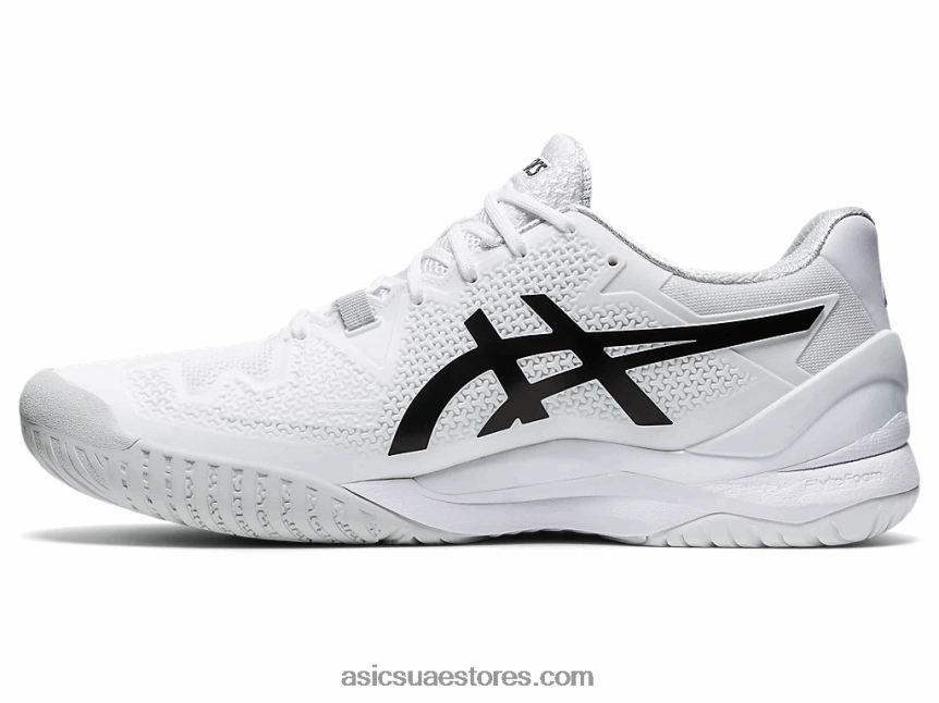 Asics أبيض أسود هلام القرار 8 2N24DJ1842