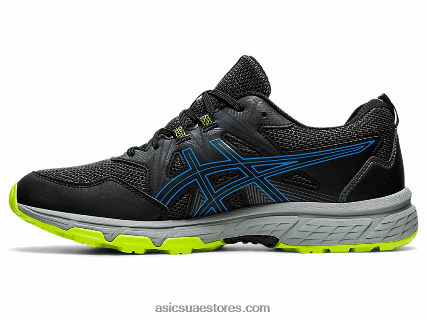 Asics أسود / أزرق مباشر جل فينشر 8 عريض للغاية 2N24DJ1850