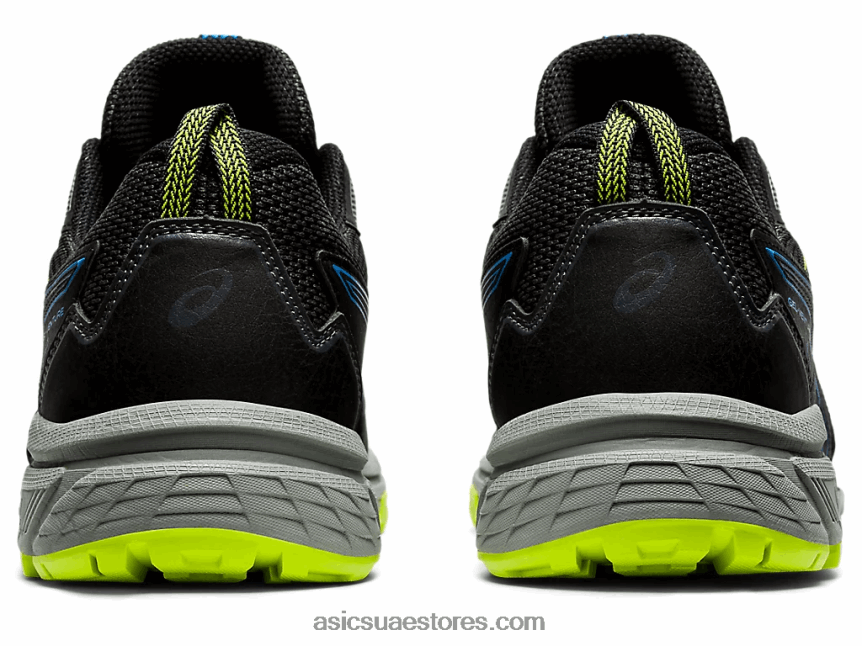 Asics أسود / أزرق مباشر جل فينشر 8 عريض للغاية 2N24DJ1850
