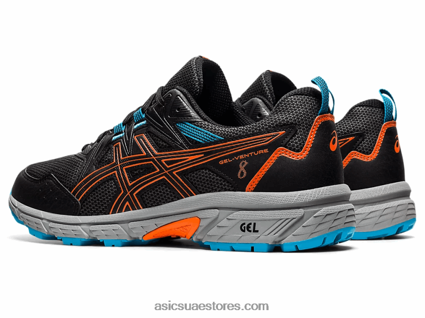 Asics أسود / برتقالي القطيفة جل فينشر 8 2N24DJ1898