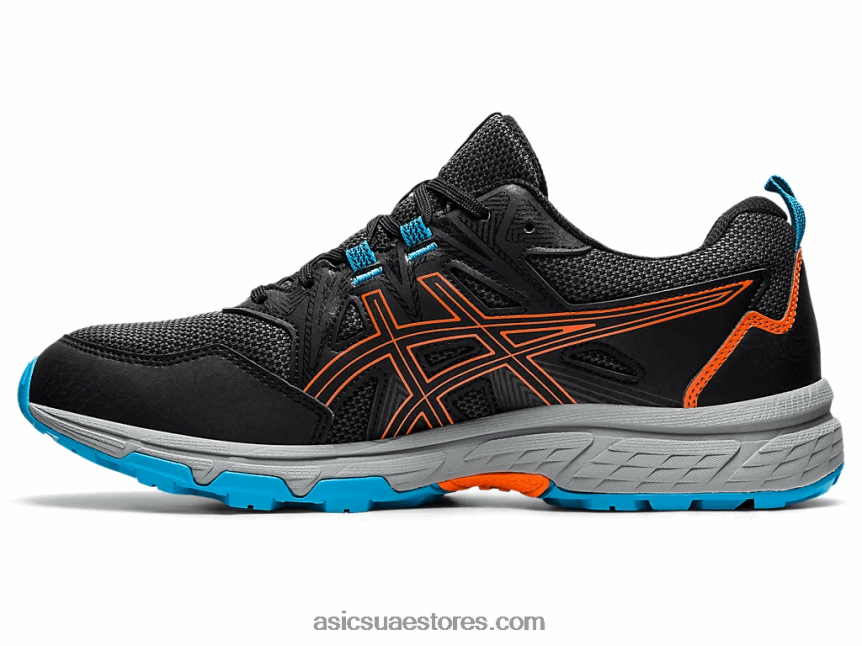 Asics أسود / برتقالي القطيفة جل فينشر 8 2N24DJ1898