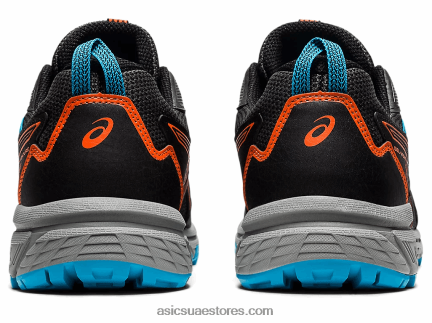 Asics أسود / برتقالي القطيفة جل فينشر 8 2N24DJ1898