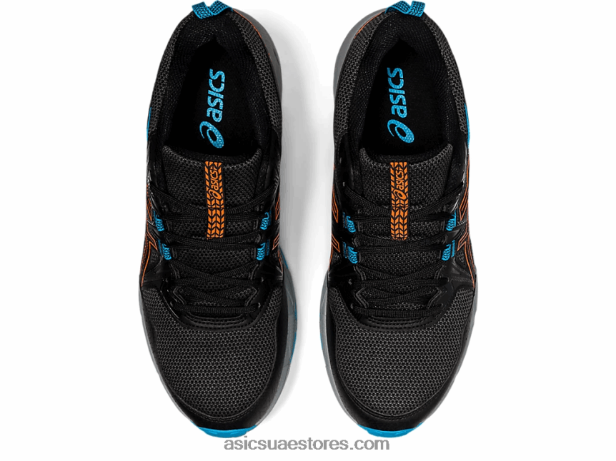 Asics أسود / برتقالي القطيفة جل فينشر 8 2N24DJ1898