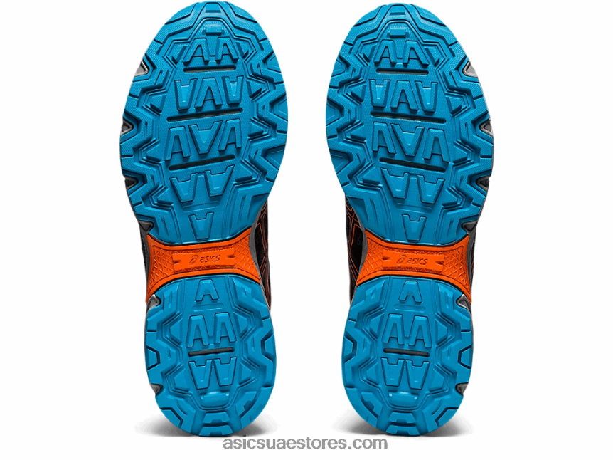 Asics أسود / برتقالي القطيفة جل فينشر 8 2N24DJ1898