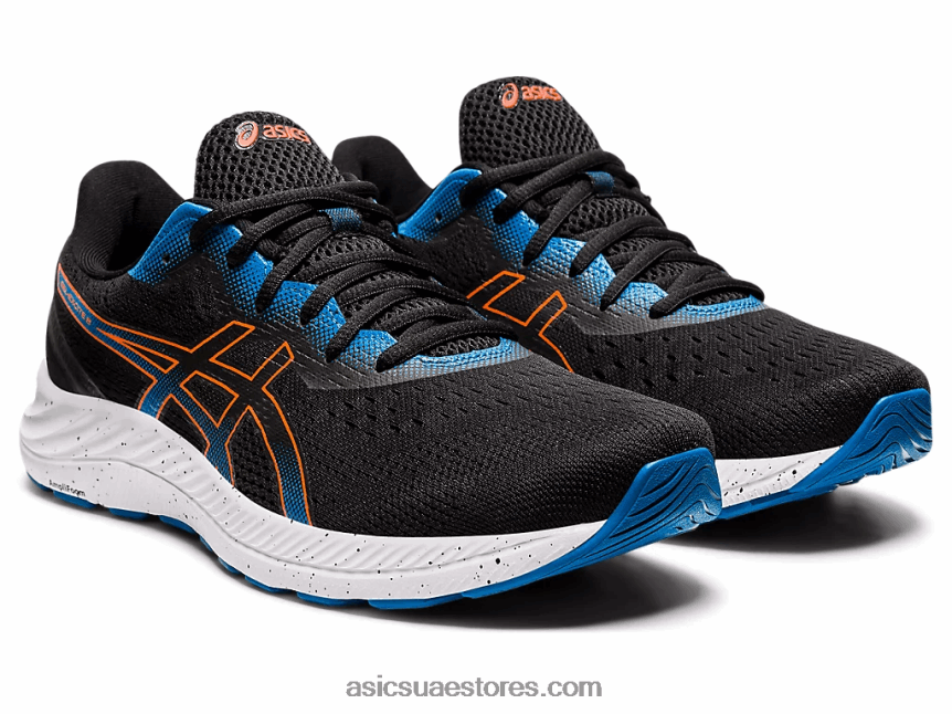 Asics أسود / برتقالي القطيفة جل اكسايت 8 2N24DJ1938