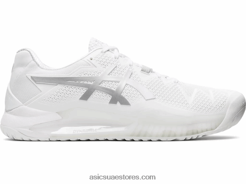 Asics أبيض / فضي نقي هلام القرار 8 2N24DJ2007