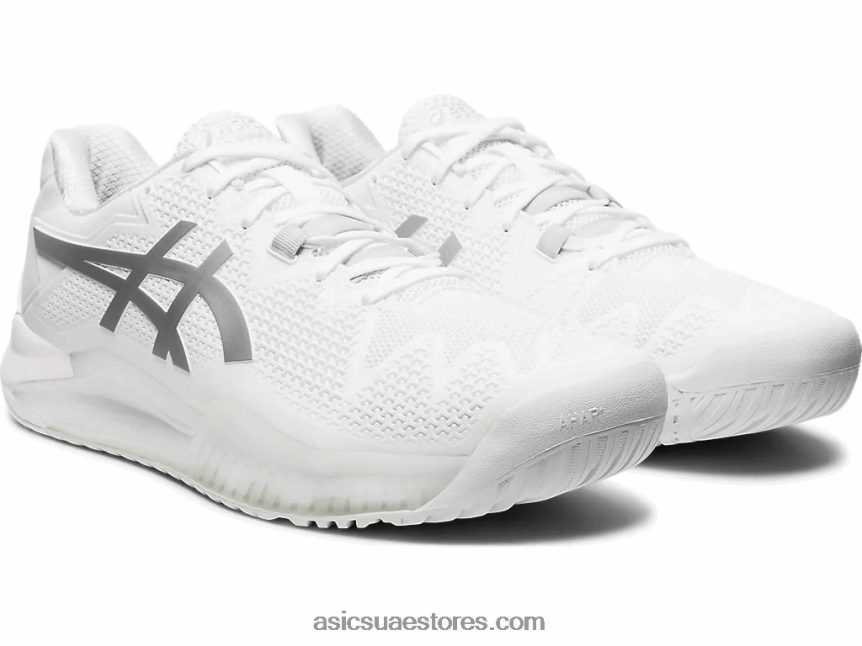 Asics أبيض / فضي نقي هلام القرار 8 2N24DJ2007