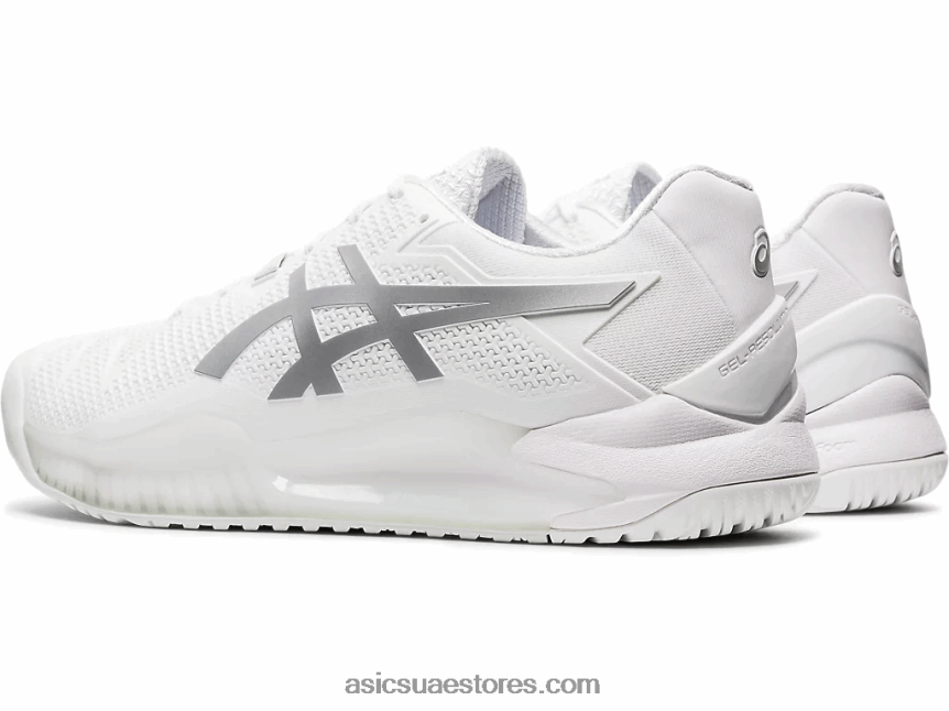 Asics أبيض / فضي نقي هلام القرار 8 2N24DJ2007