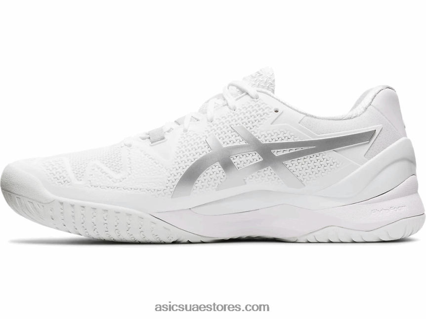 Asics أبيض / فضي نقي هلام القرار 8 2N24DJ2007