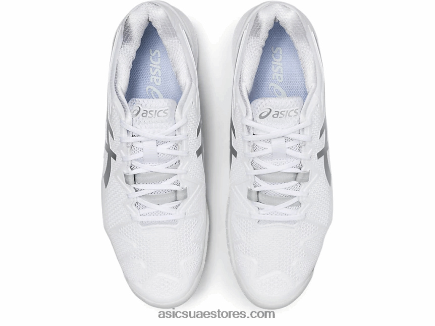 Asics أبيض / فضي نقي هلام القرار 8 2N24DJ2007