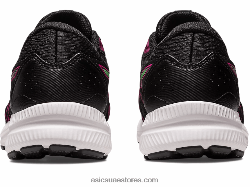 Asics الهذيان الأسود / الوردي جل يحتوي على 8 عريض 2N24DJ2435