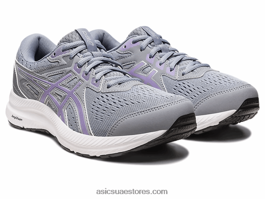 Asics صخرة صخرية / بنفسجية رقمية جل يحتوي على 8 عريض 2N24DJ2444