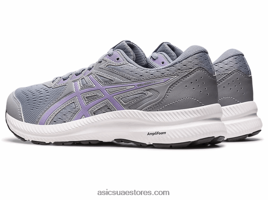 Asics صخرة صخرية / بنفسجية رقمية جل يحتوي على 8 عريض 2N24DJ2444