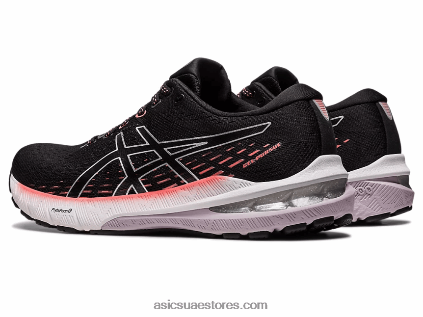 Asics أسود / فضي نقي متابعة هلام 8 واسعة 2N24DJ2445