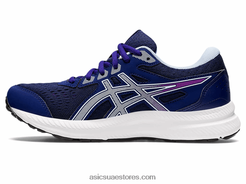 Asics الغوص الأزرق / السماء الناعمة جل يحتوي على 8 عريض 2N24DJ2597