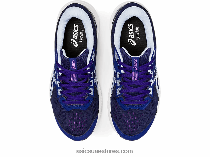Asics الغوص الأزرق / السماء الناعمة جل يحتوي على 8 عريض 2N24DJ2597