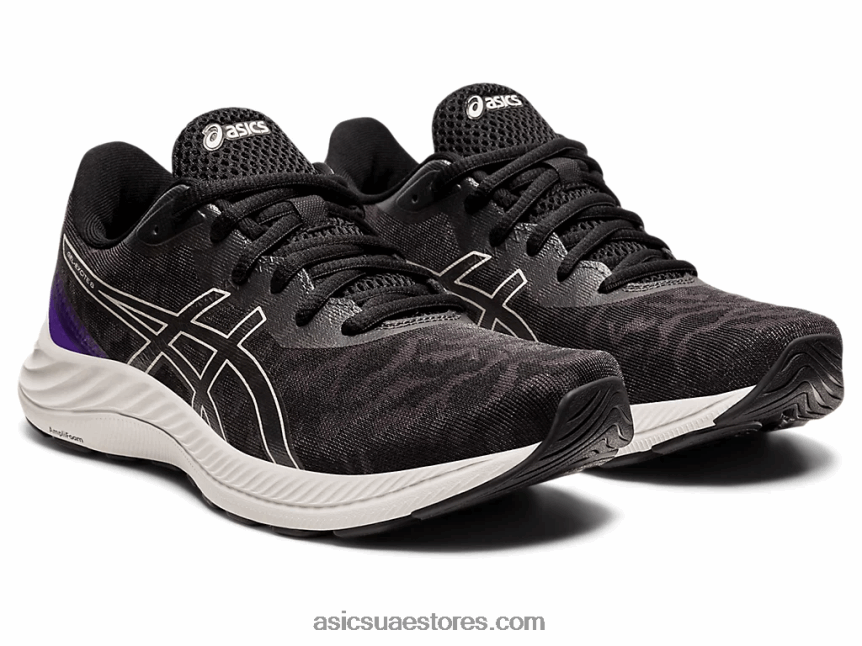 Asics أسود / رمادي المحار جل اكسايت 8 2N24DJ2674