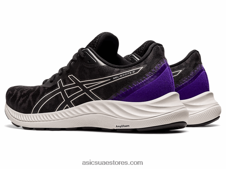 Asics أسود / رمادي المحار جل اكسايت 8 2N24DJ2674
