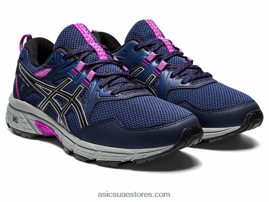 Asics منتصف الليل / الفضة النقية جل فينشر 8 2N24DJ2981