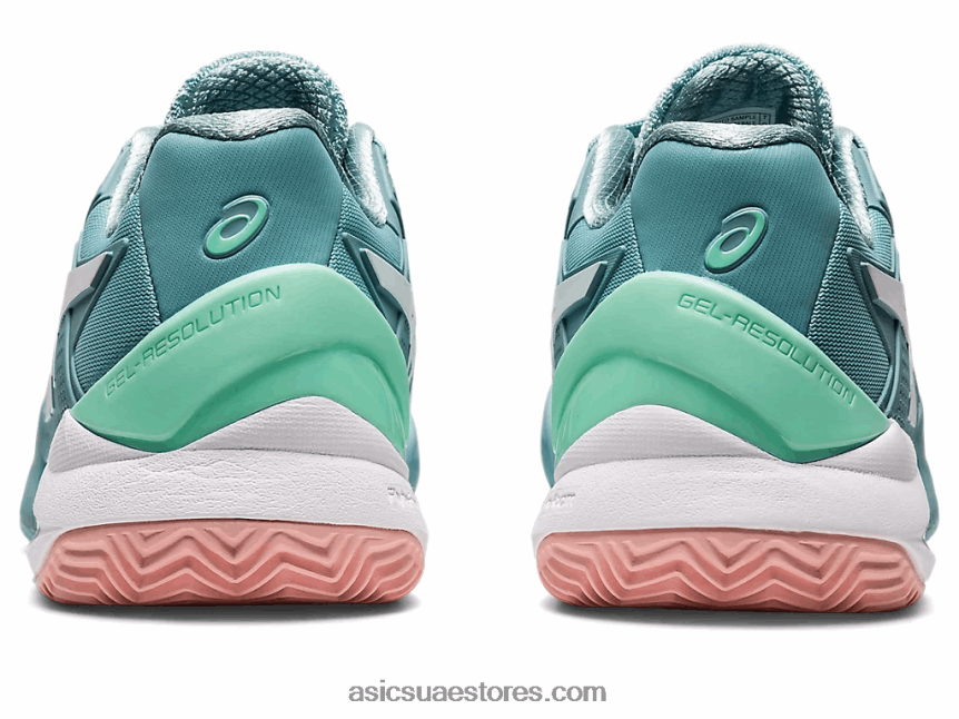 Asics دخان أزرق / أبيض هلام القرار 8 الطين 2N24DJ3087