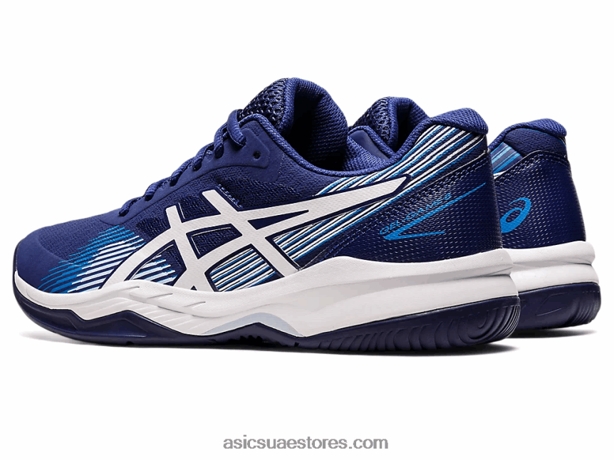 Asics الغوص الأزرق / الأبيض لعبة جل 8 2N24DJ3098