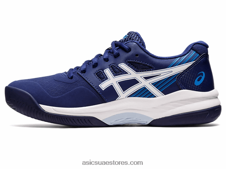 Asics الغوص الأزرق / الأبيض لعبة جل 8 2N24DJ3098