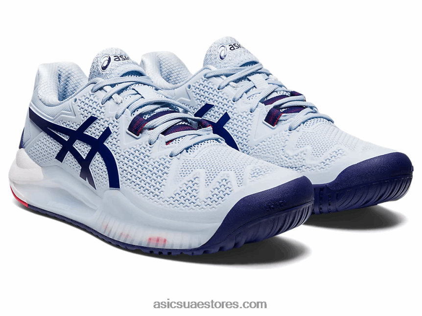 Asics السماء الناعمة / الغوص الأزرق دقة هلام 8 واسعة 2N24DJ3107