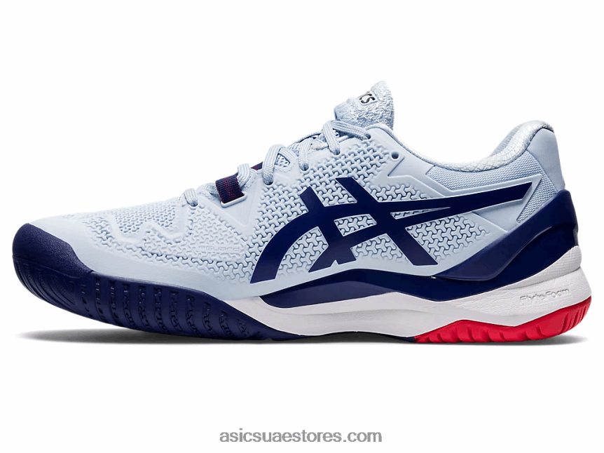 Asics السماء الناعمة / الغوص الأزرق دقة هلام 8 واسعة 2N24DJ3107