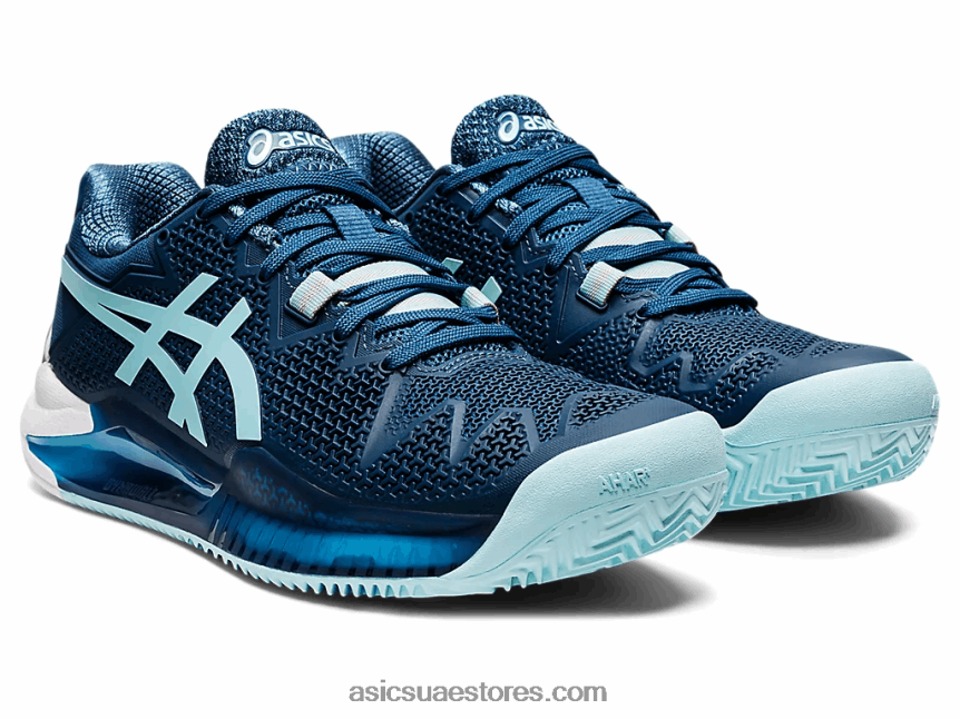Asics نيلي فاتح / أزرق شفاف هلام القرار 8 الطين 2N24DJ3259
