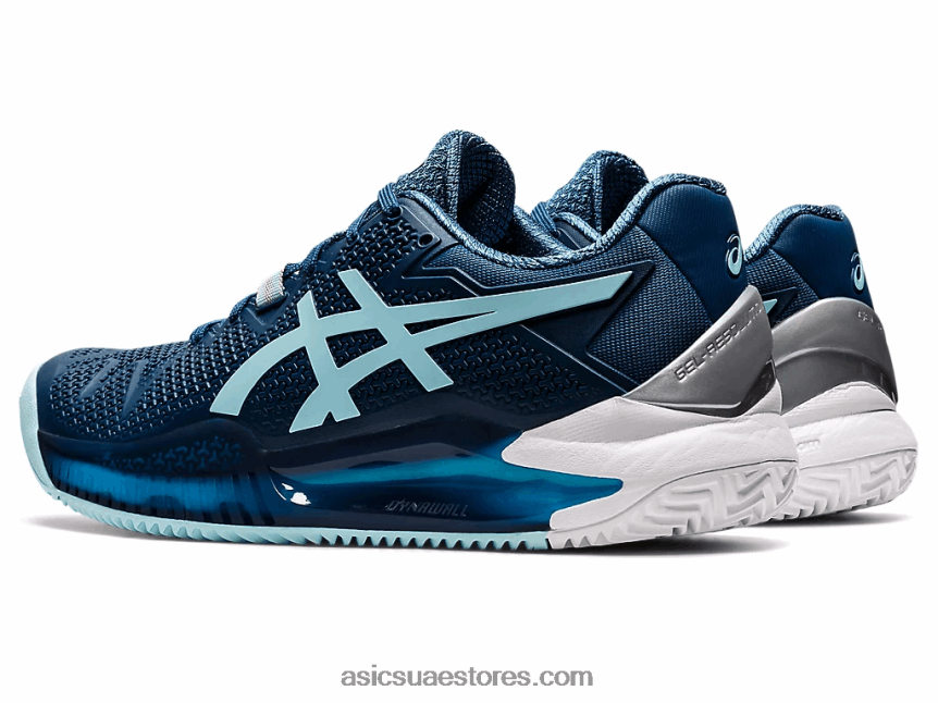 Asics نيلي فاتح / أزرق شفاف هلام القرار 8 الطين 2N24DJ3259