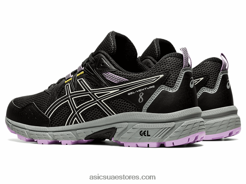 Asics أسود / عاجي جل فينشر 8 عريض 2N24DJ3354